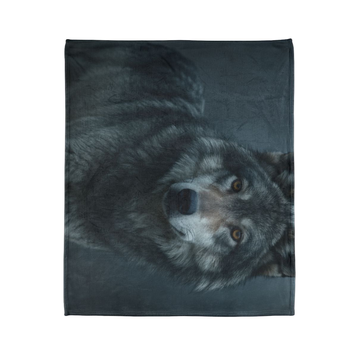 Moonlit Gaze Gray Wolf stylish throw blankets