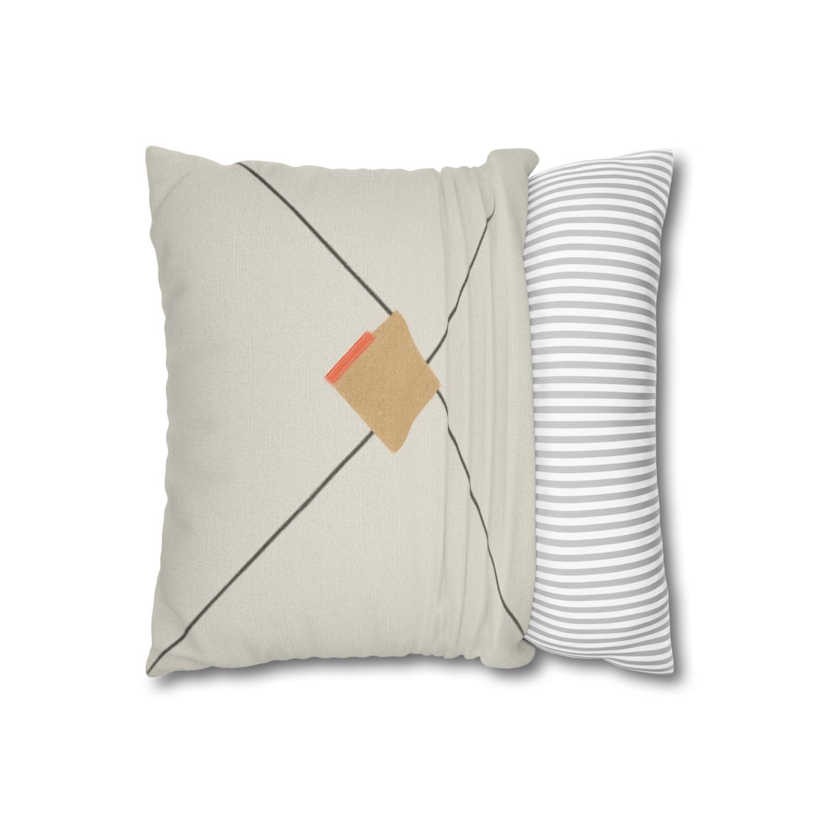 Diagonal Pair And Resting Square soft cotton pillow cases