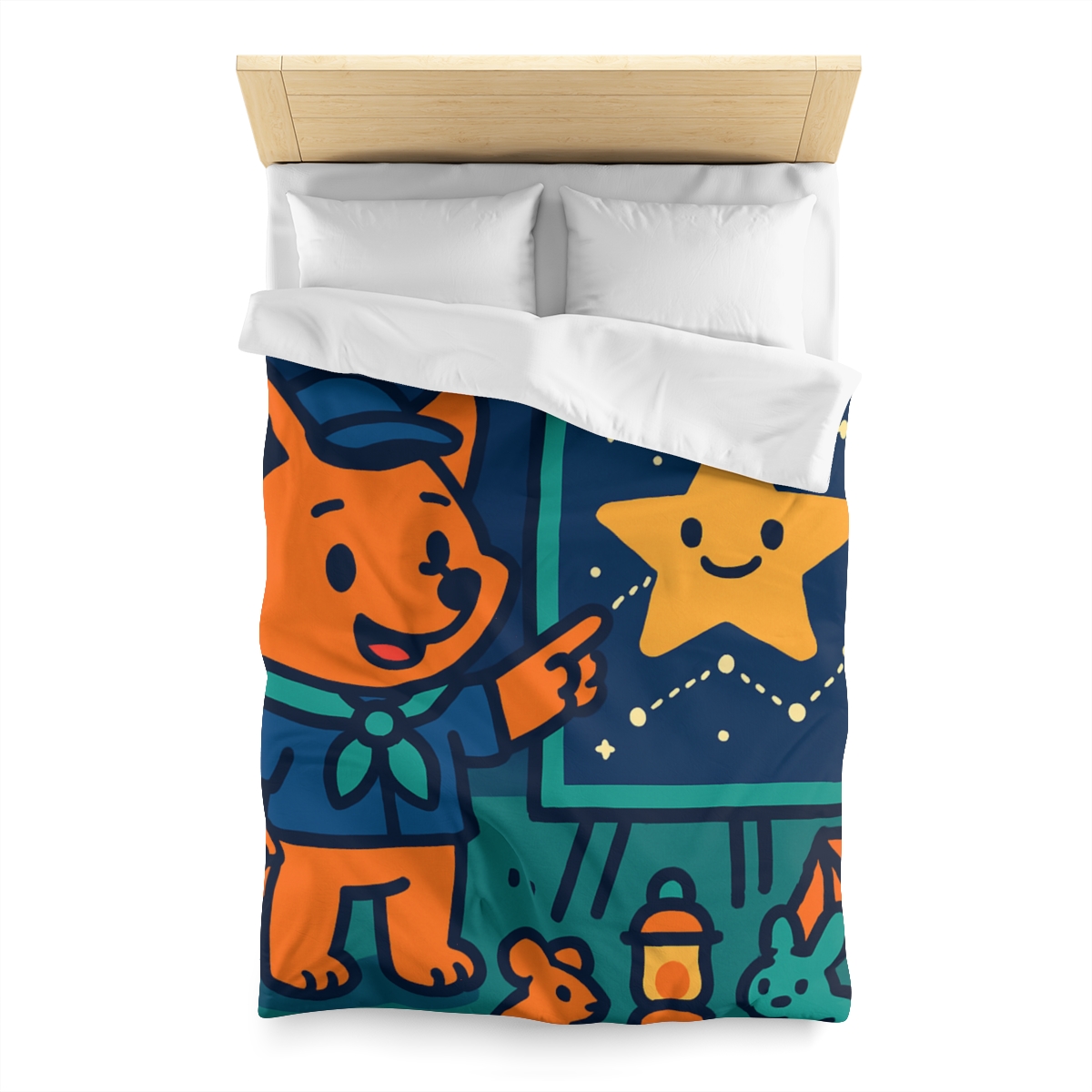 Stargazing Fox Scouts personalized bedding duvets