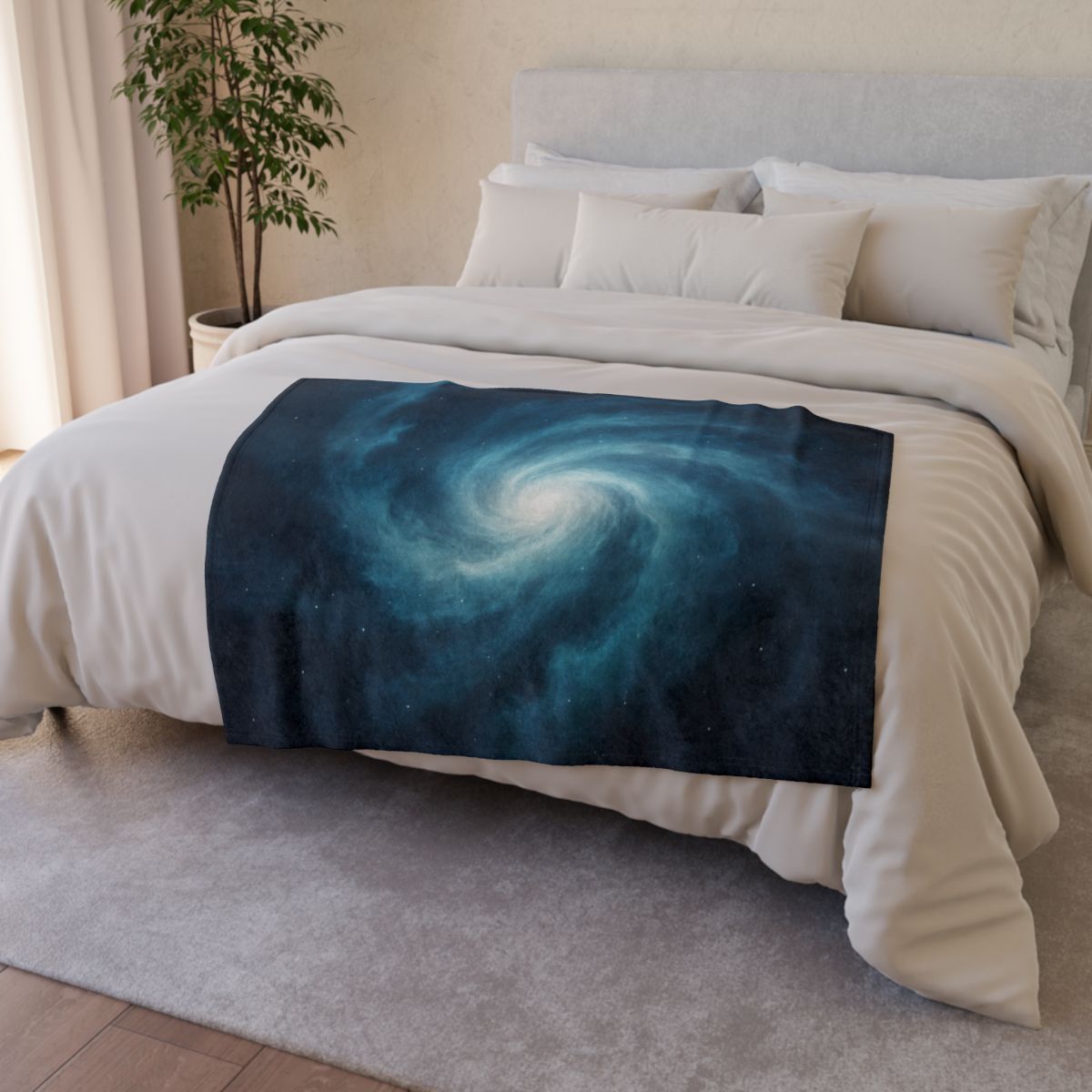 Nebula Spiral Haze personalized cozy blankets