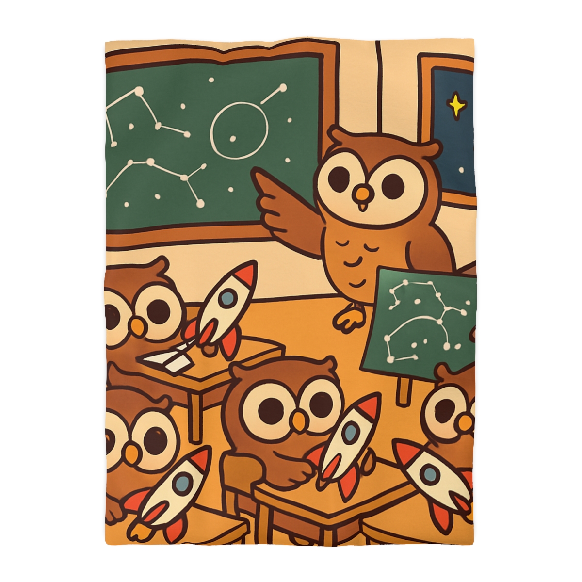 Rocket School Of Owls stylish duvet covers