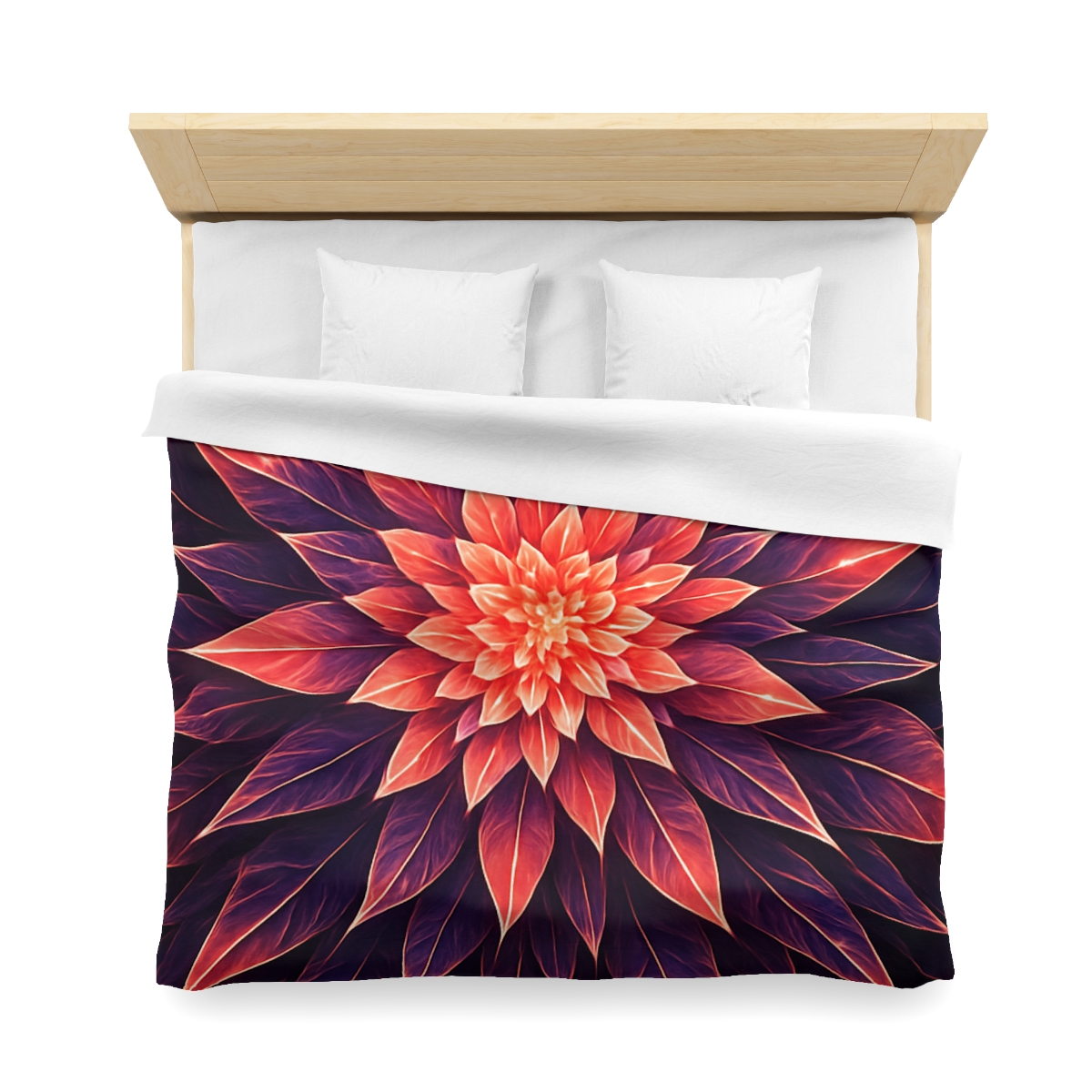 Cosmic Bloom Fractal personalized bedding duvets