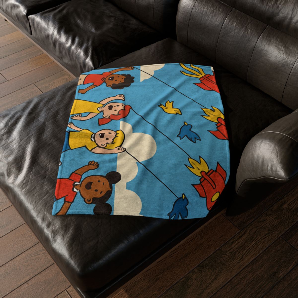 Rocket Kite Race trendy patterned blankets