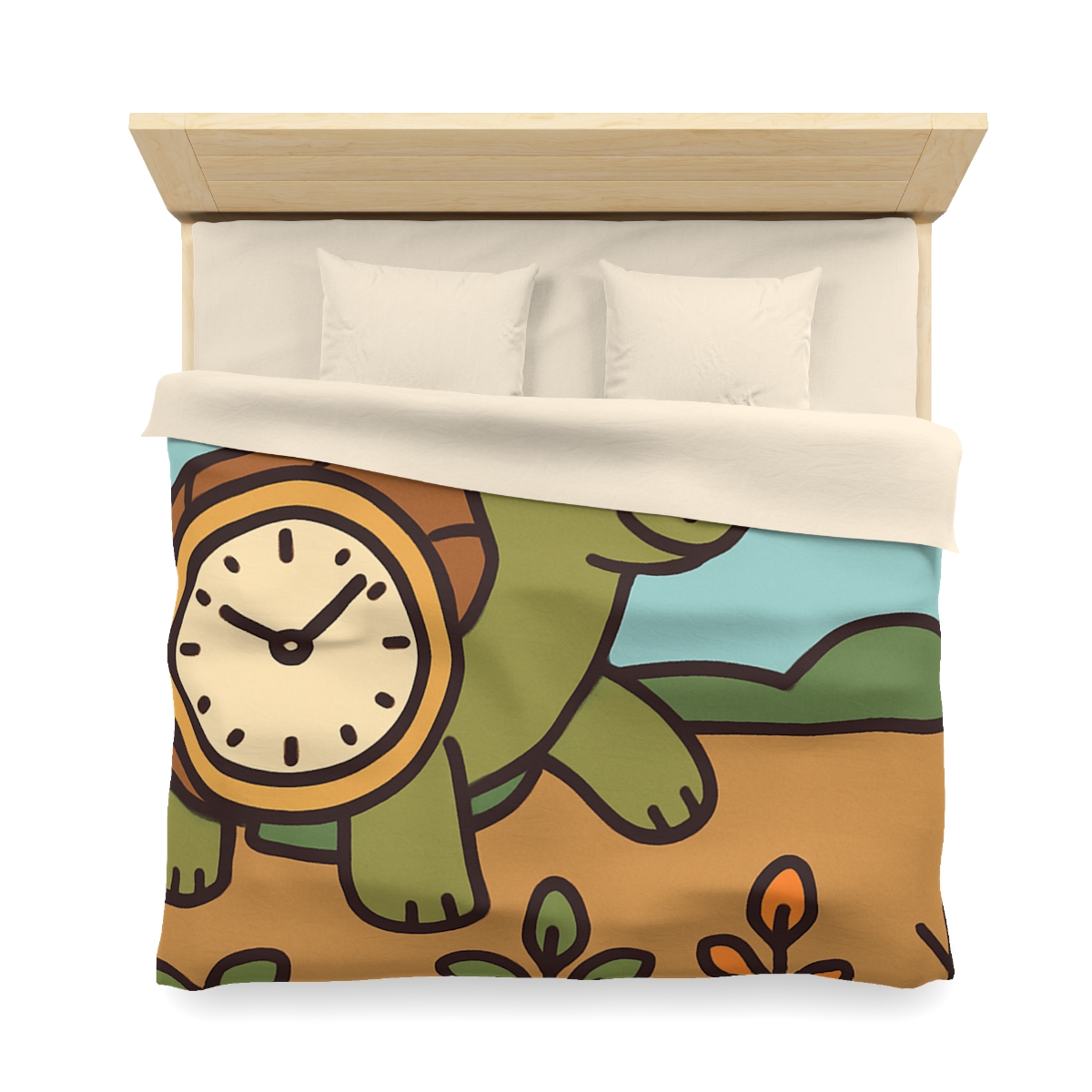 Time Travel Turtle Garden designer printed duvets