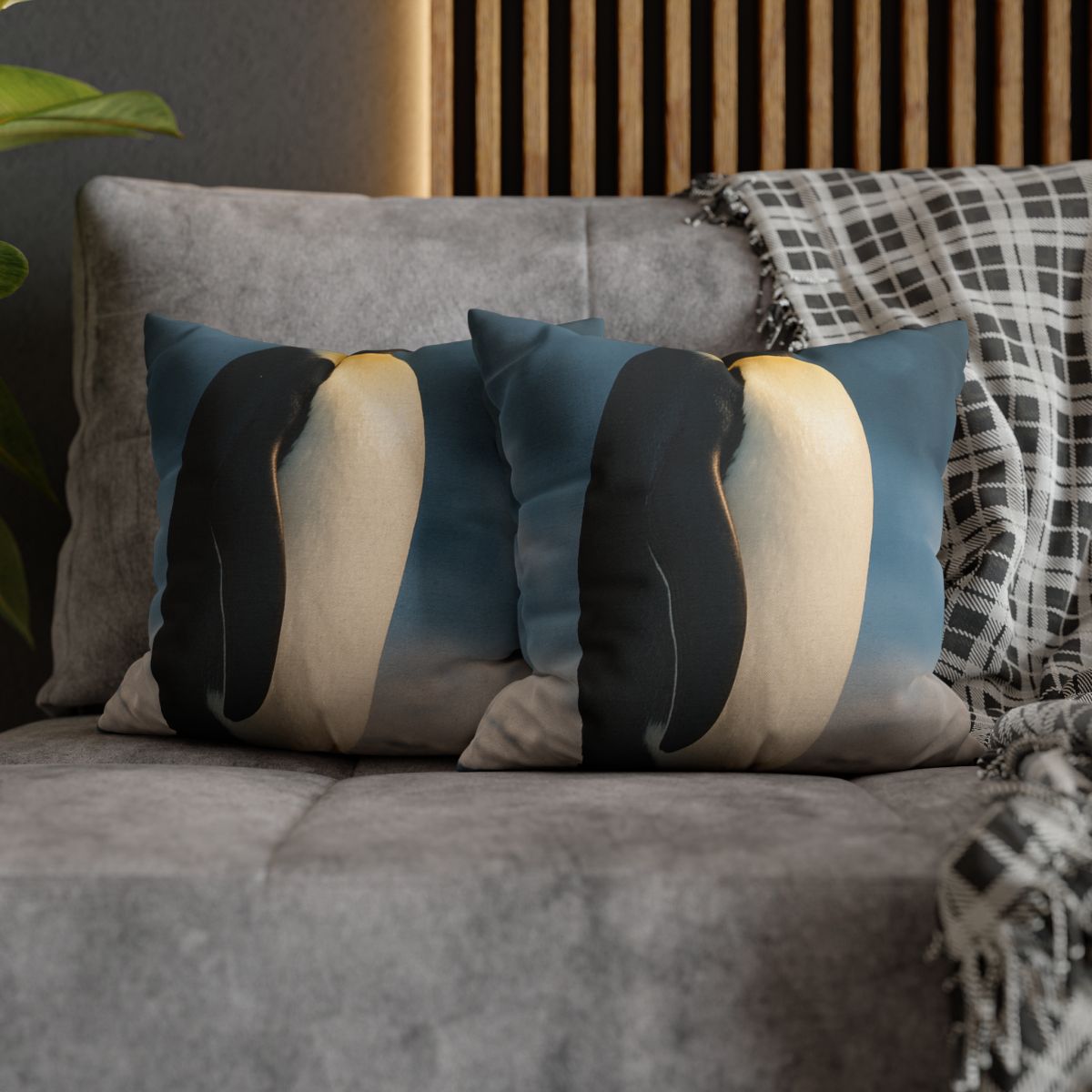 Silver Horizon Emperor Penguin stylish decorative pillowcases