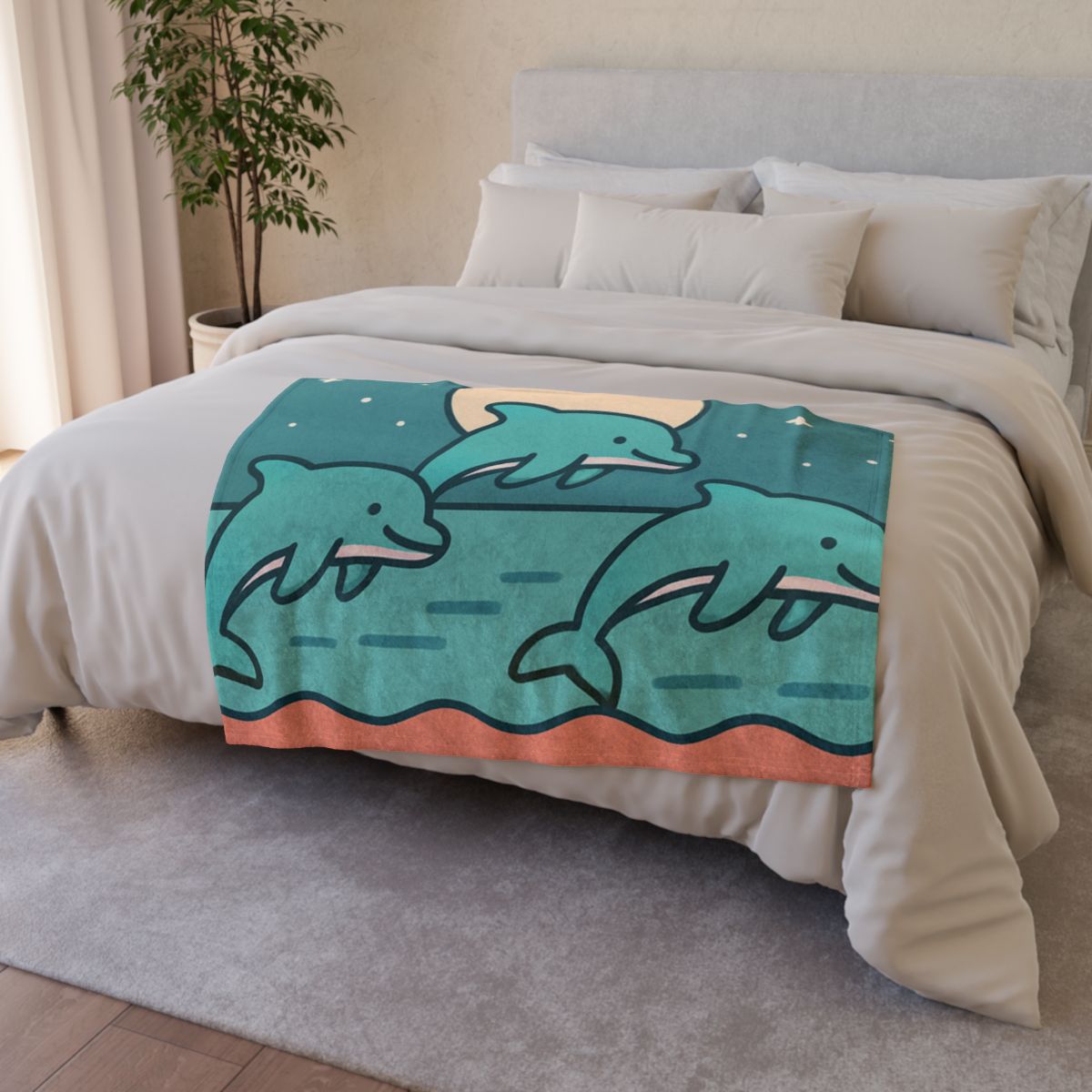 Moonlight Dolphin Parade warm winter blankets