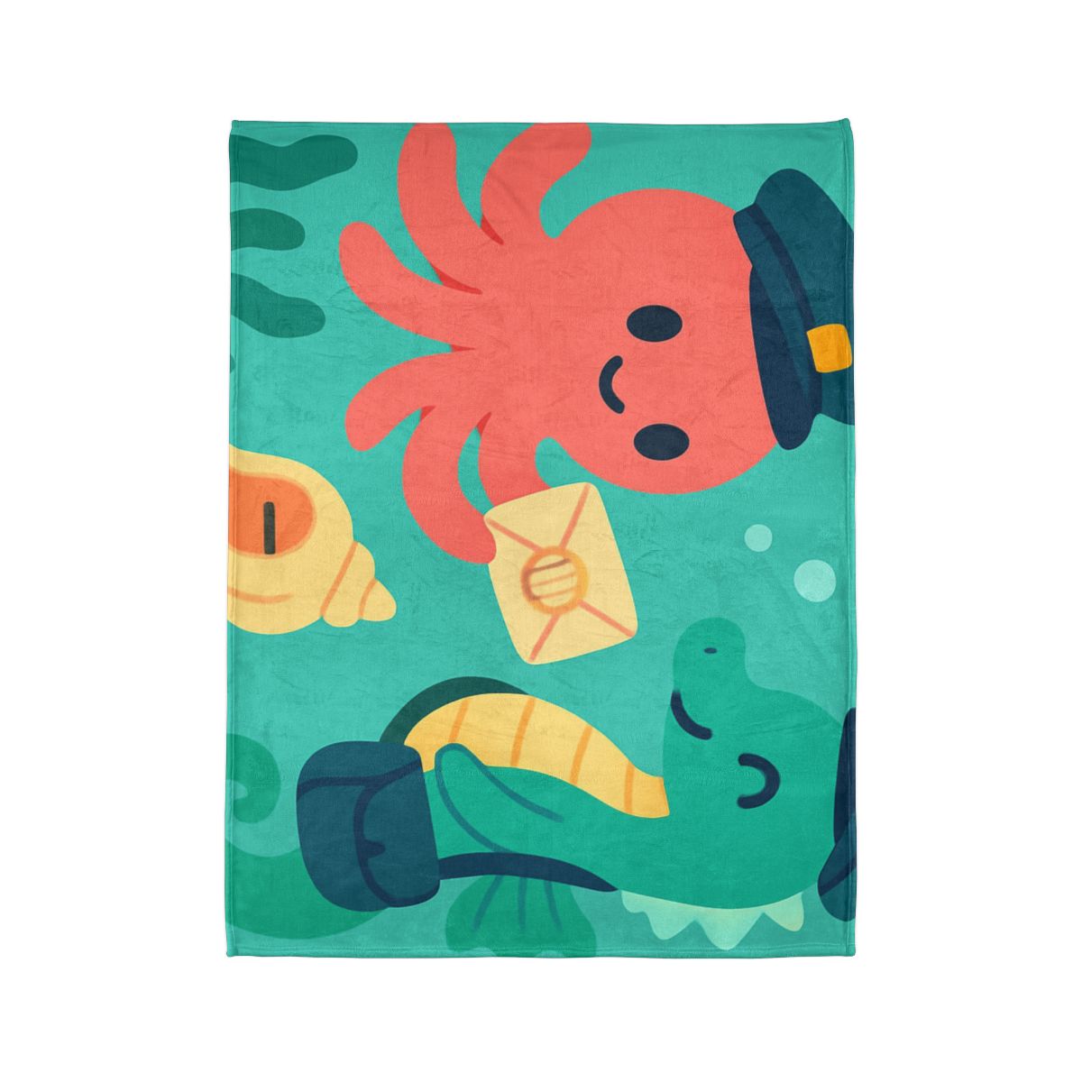 Glow Reef Post Office For Seahorse Mail trendy patterned blankets