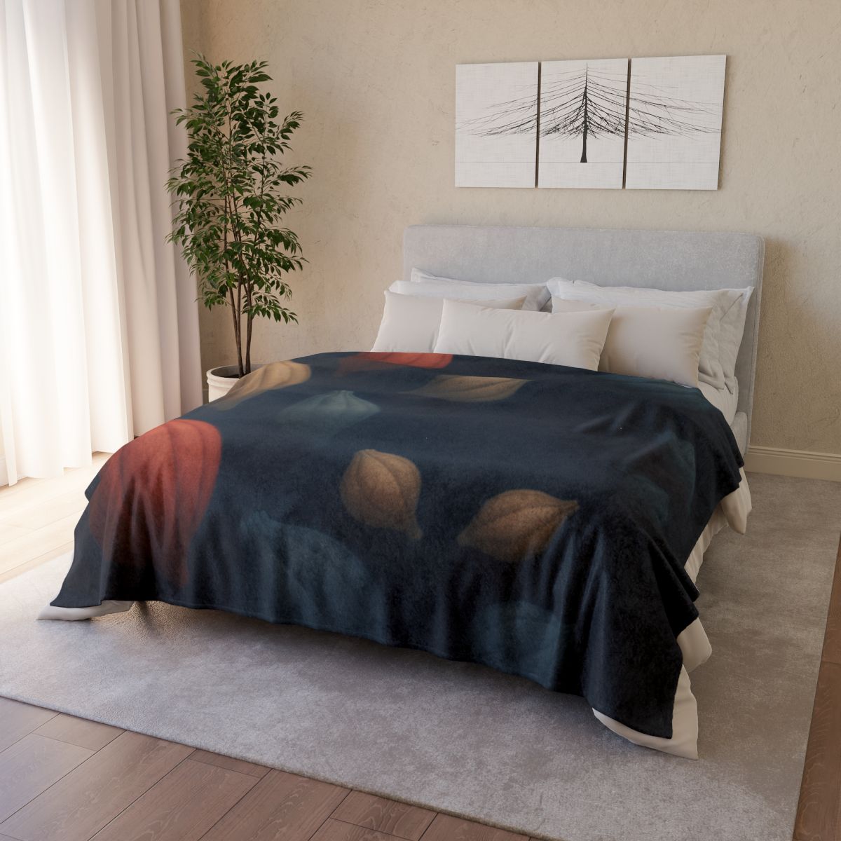 Seed Capsule Constellation stylish throw blankets