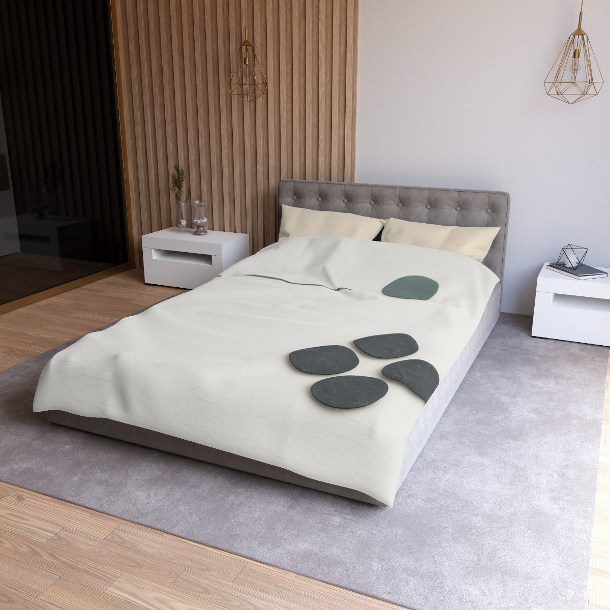 Clustered Dots With Broken Line warm winter duvets