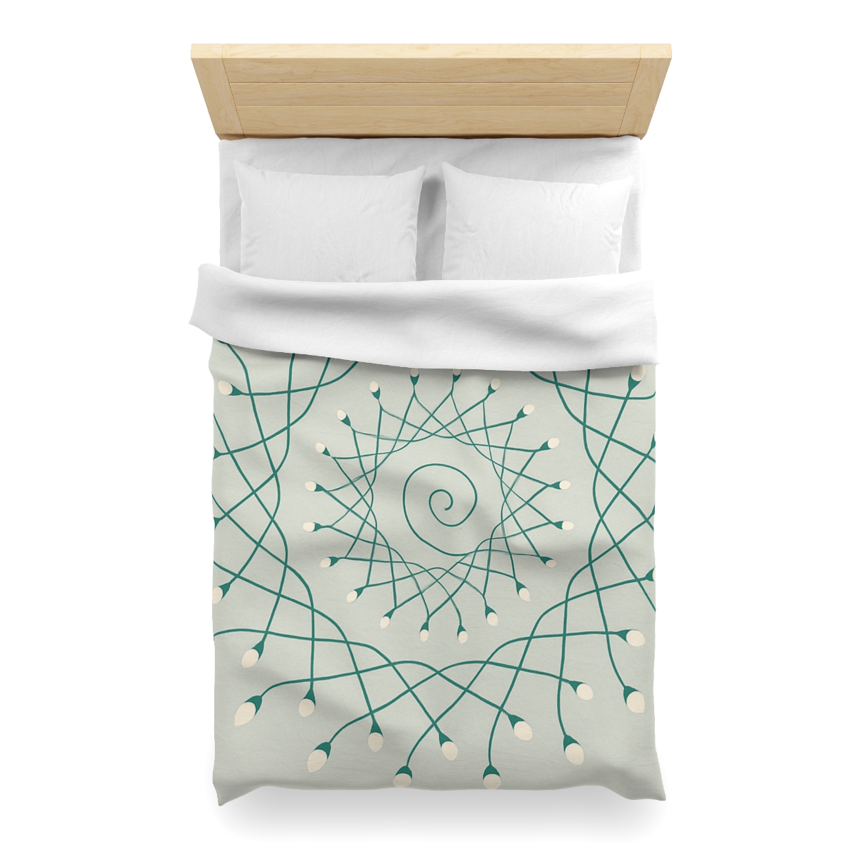 Spiral Sprout Lattice personalized bedding duvets