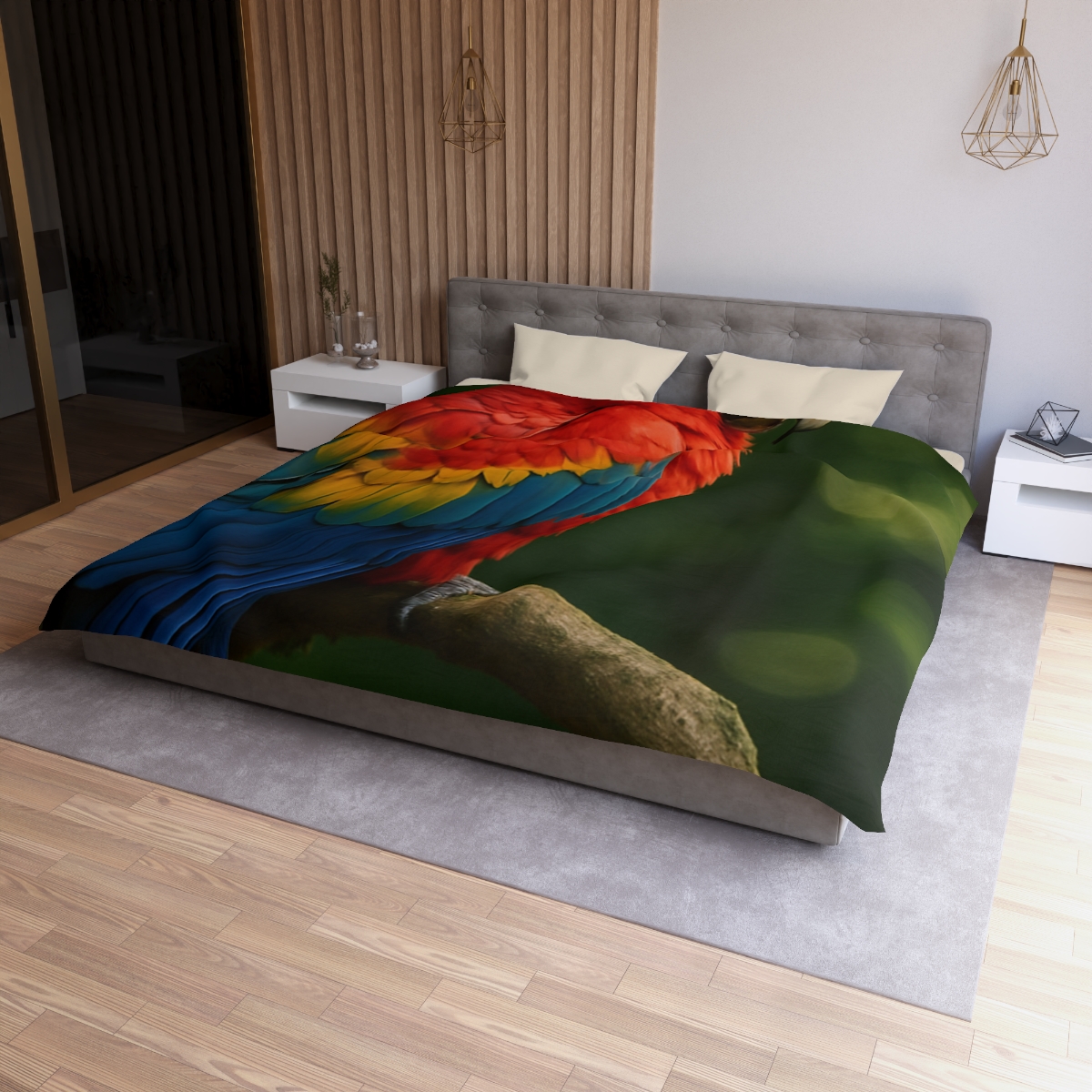 Canopy Flame Scarlet Macaw custom duvets