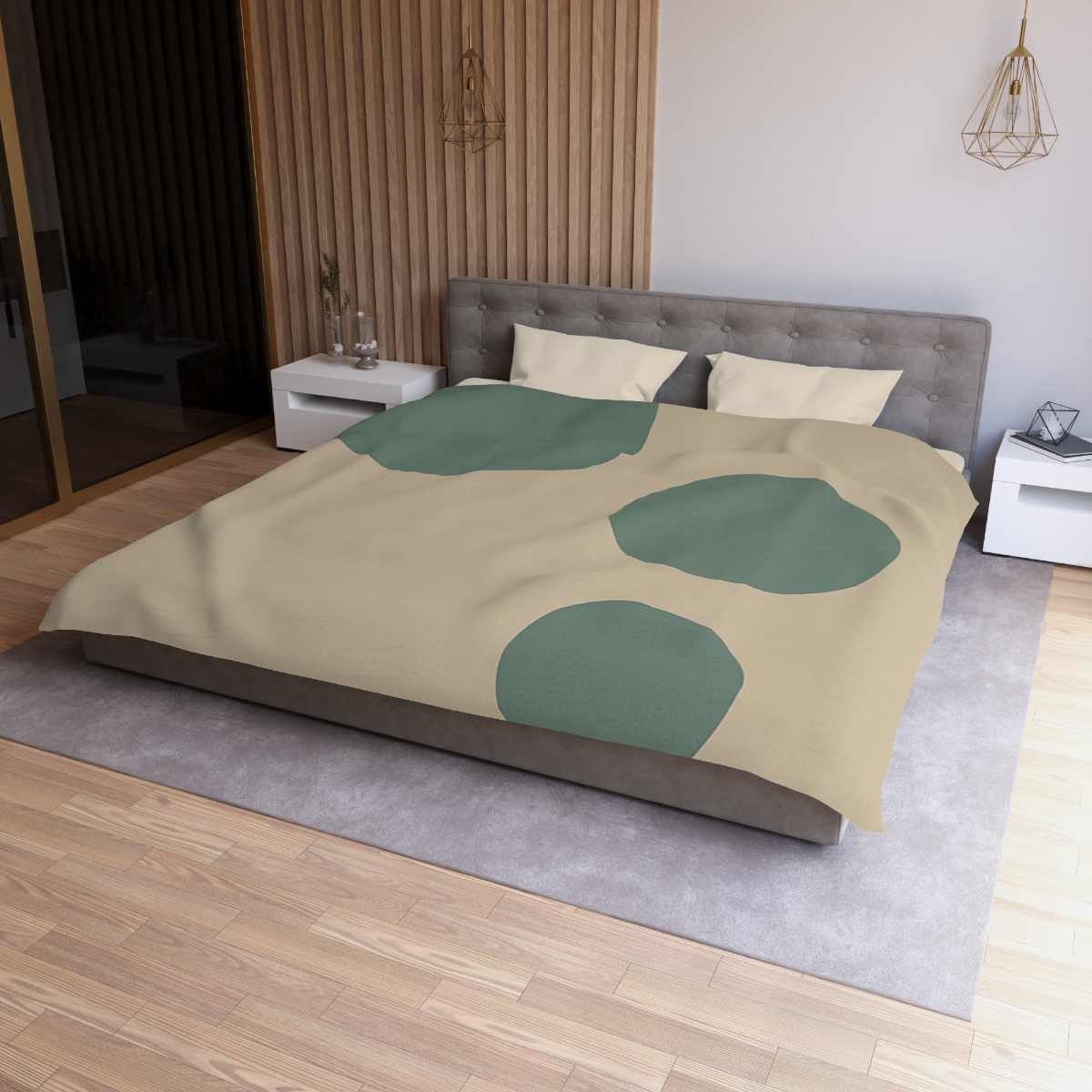 Quiet Triplet Of Offset Circles soft comforter duvets