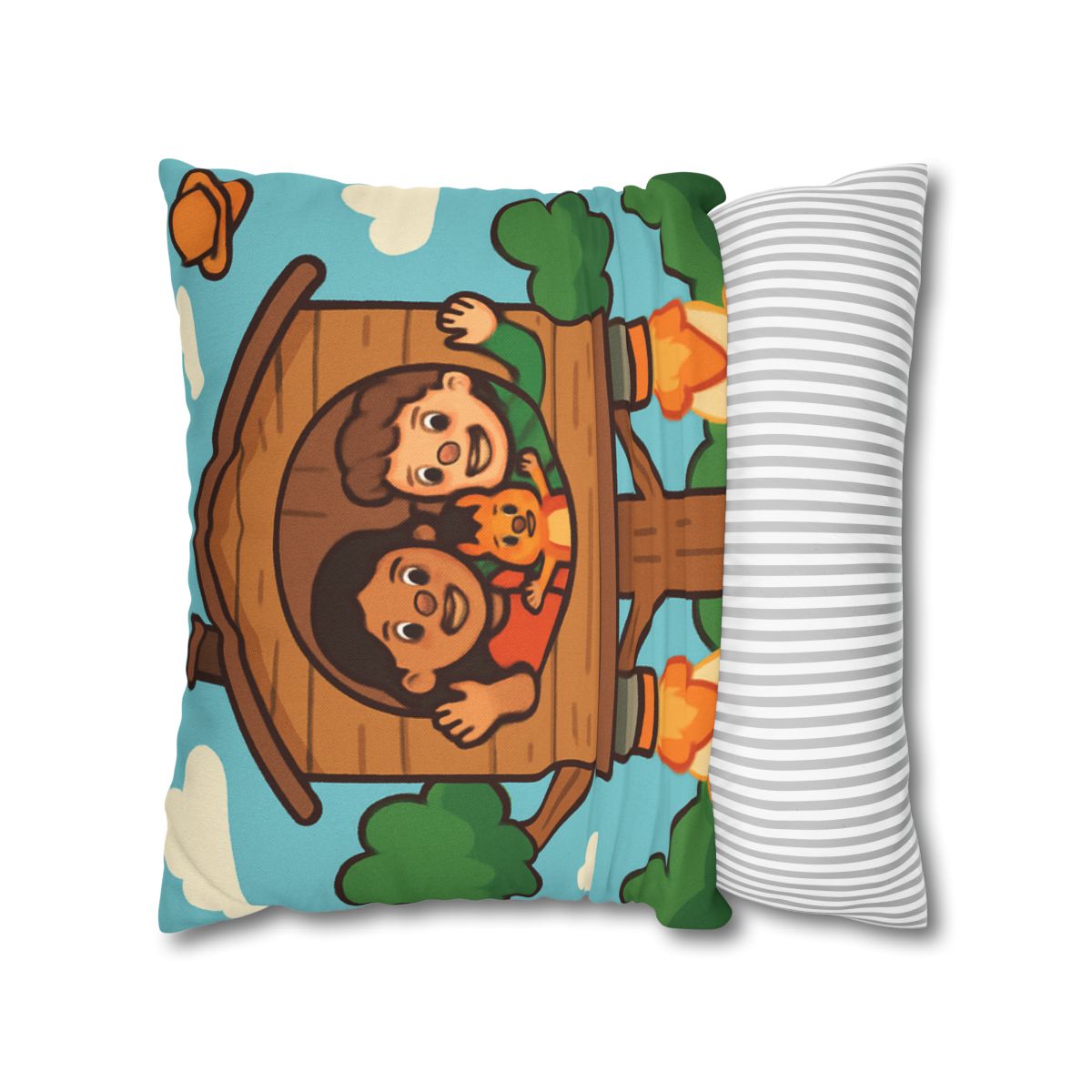 Rocket Powered Treehouse Forest stylish decorative pillowcases
