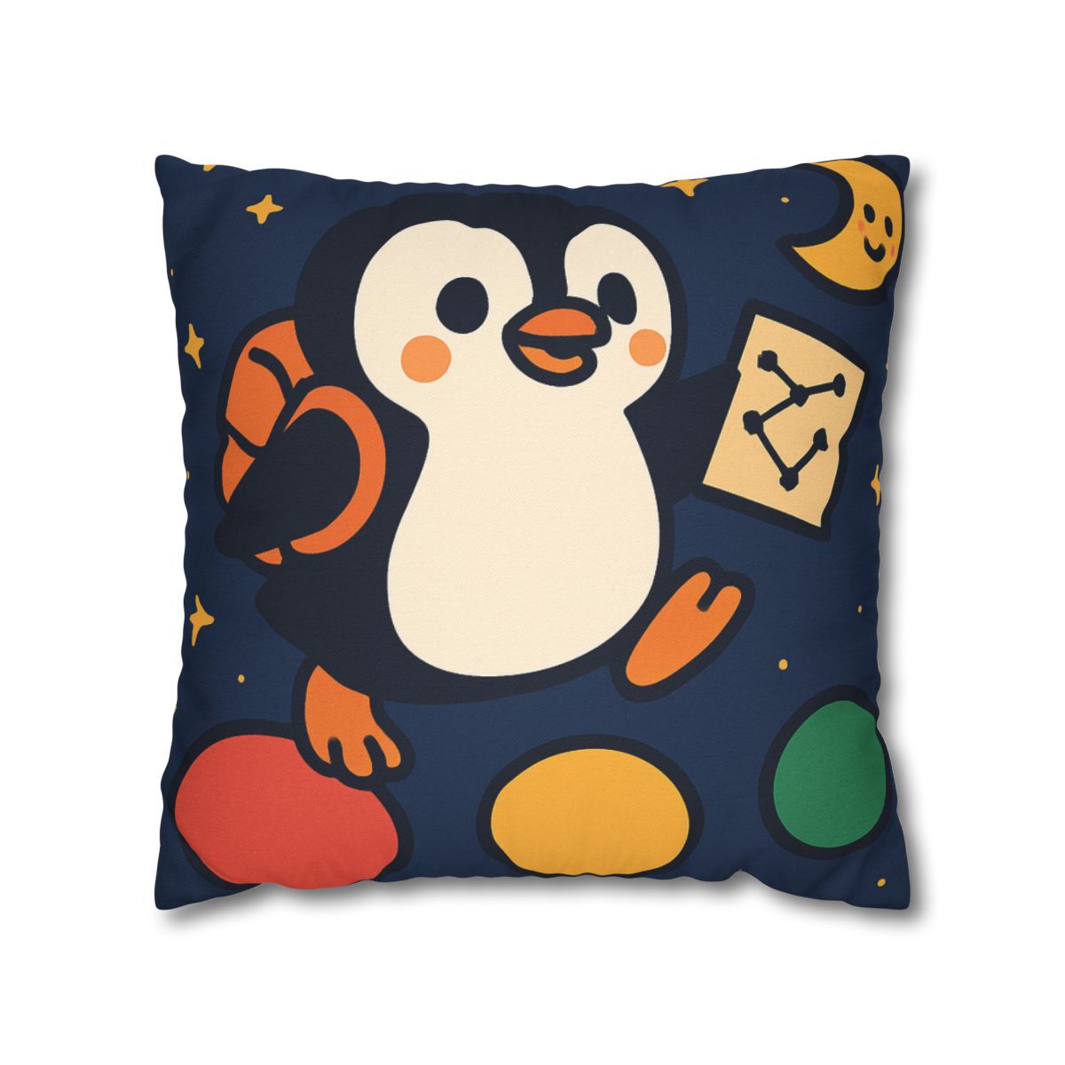 Planet Hopping Penguin Explorer comfortable bedding pillow covers