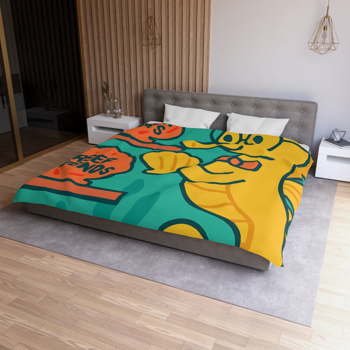 Underwater Library Of The Seahorse Librarian stylish duvet covers