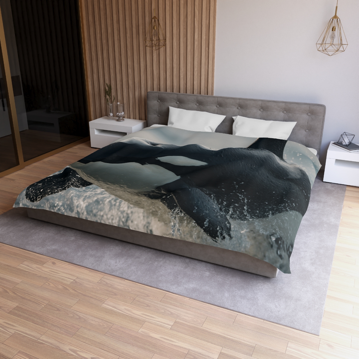 Tidal Monarch Orca custom duvets