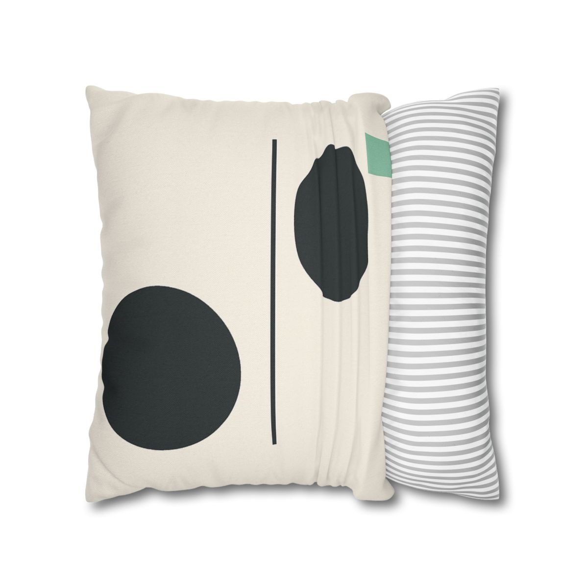Offset Circle Bar Pairing designer print pillow cases