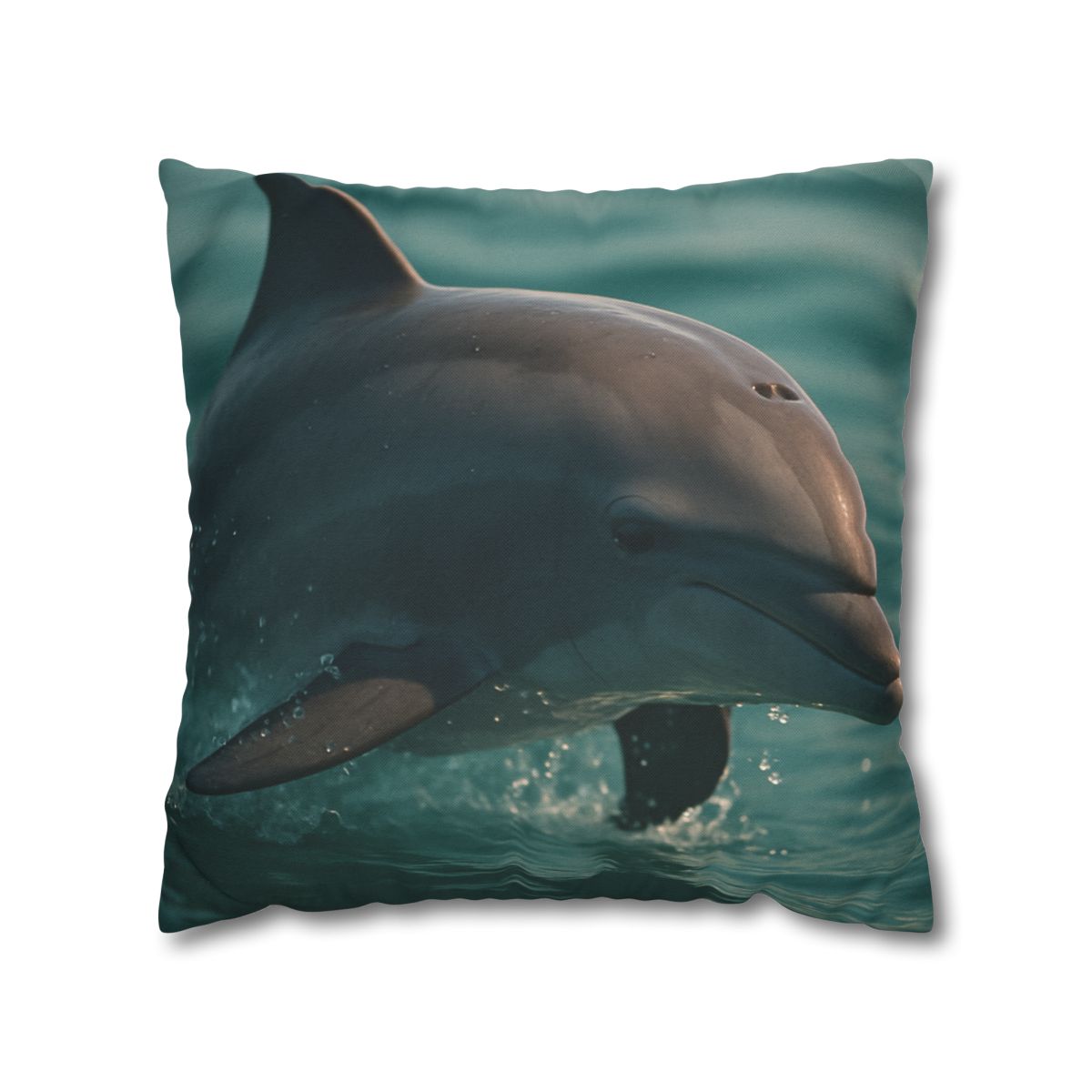 Silver Glide Bottlenose Dolphin designer print pillow cases