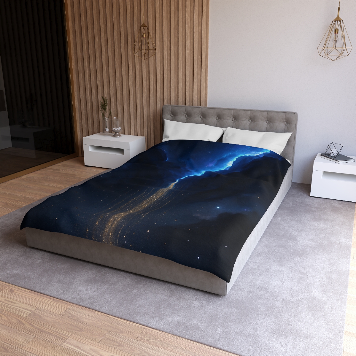 Luminous Rift Starfall custom duvets