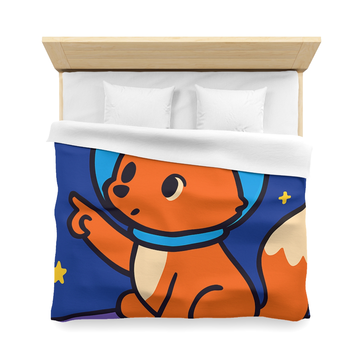 Stargazing Space Fox stylish duvet covers