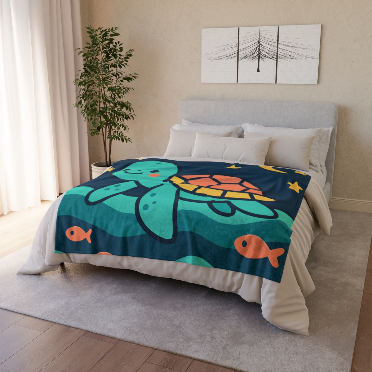 Starlight Sea Turtle unique gift blankets