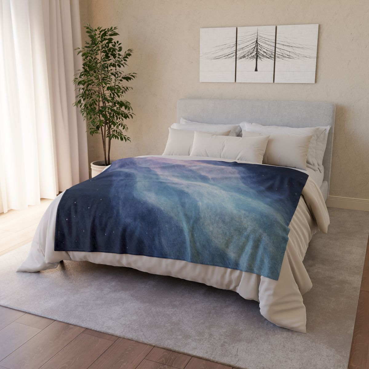 Celestial Veil Cascade decorative home blankets