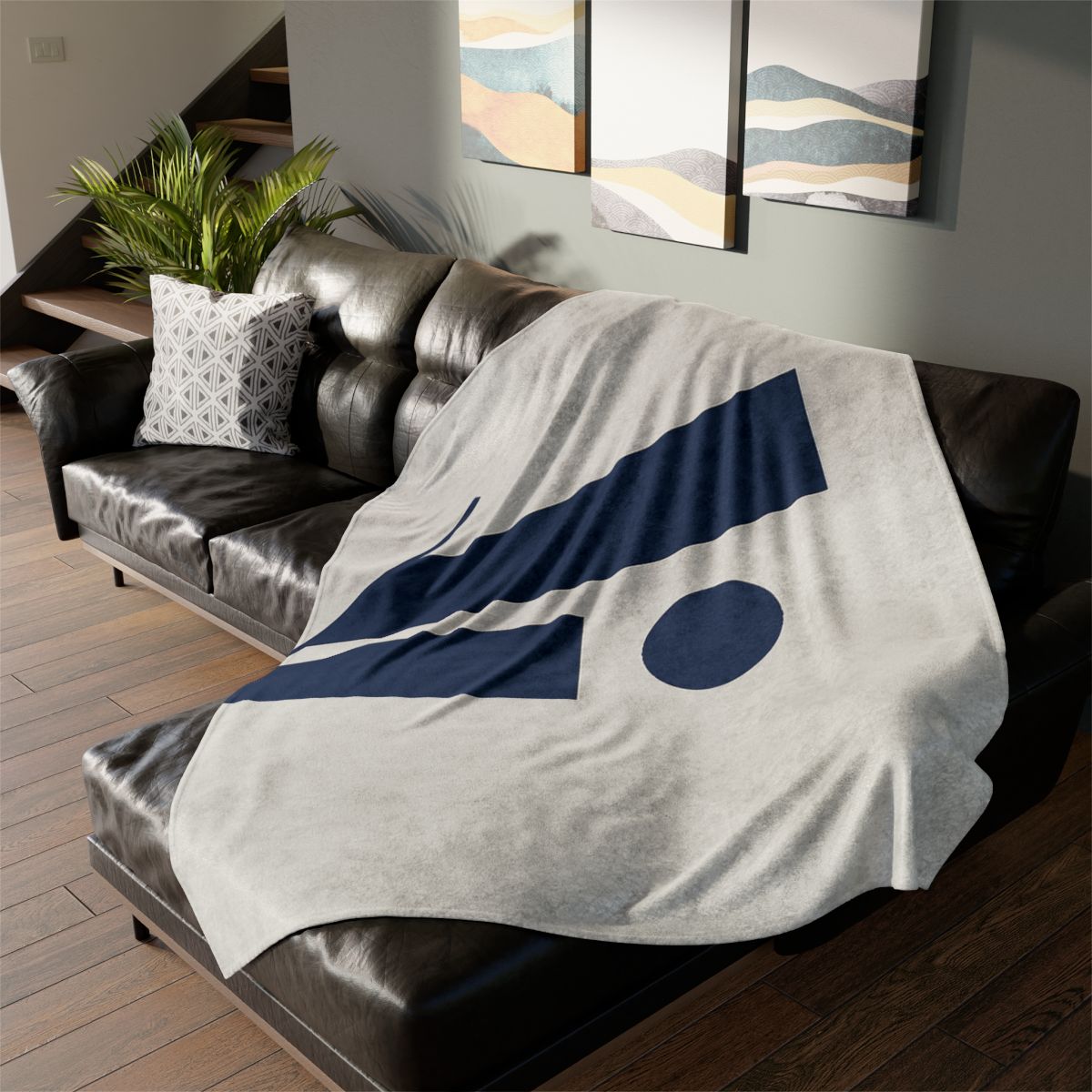 Quiet Triad With Split Column designer printed blankets