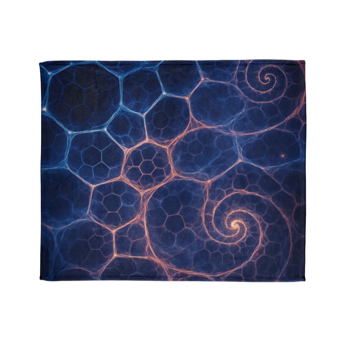 Fractal Nebula Lattice soft fleece blankets