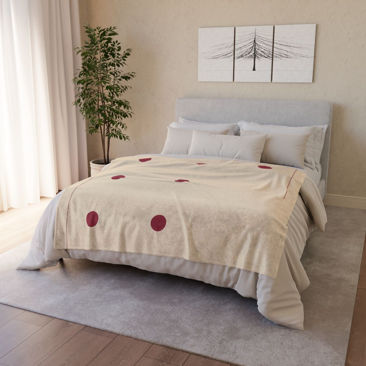 Sparse Orbiting Dots Grid personalized cozy blankets