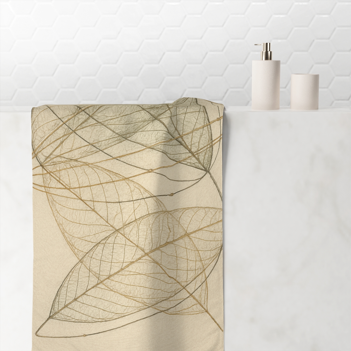 Vein Lace Orbit personalized bath towels