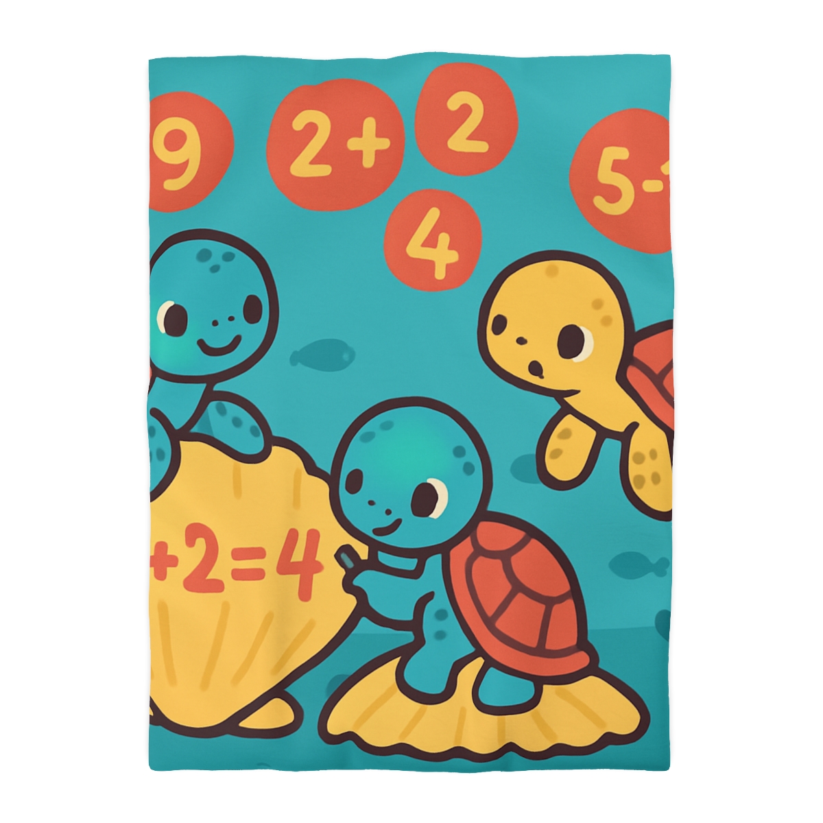 Coral Reef Math Turtles duvets for gifts