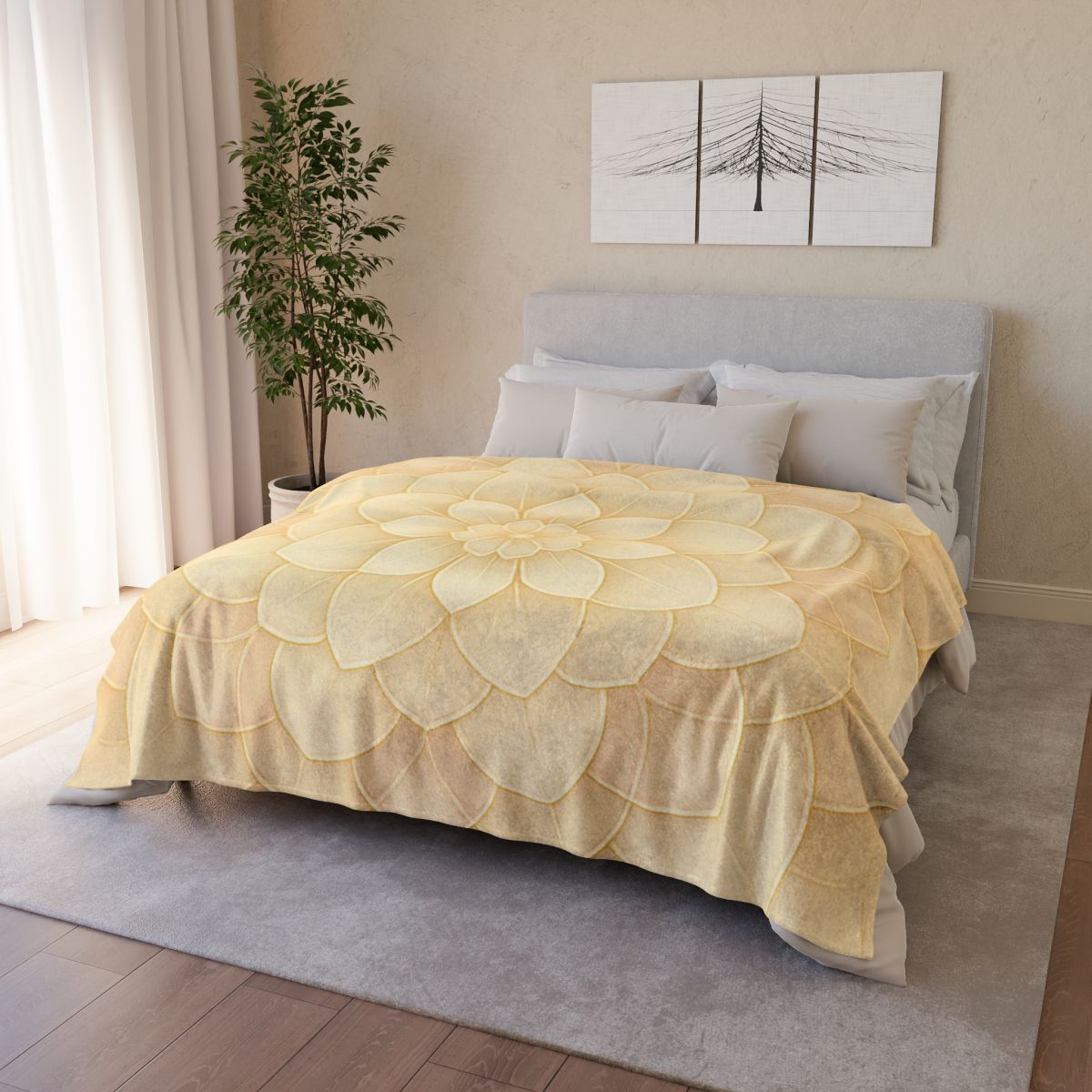 Petal Halo Lattice warm winter blankets