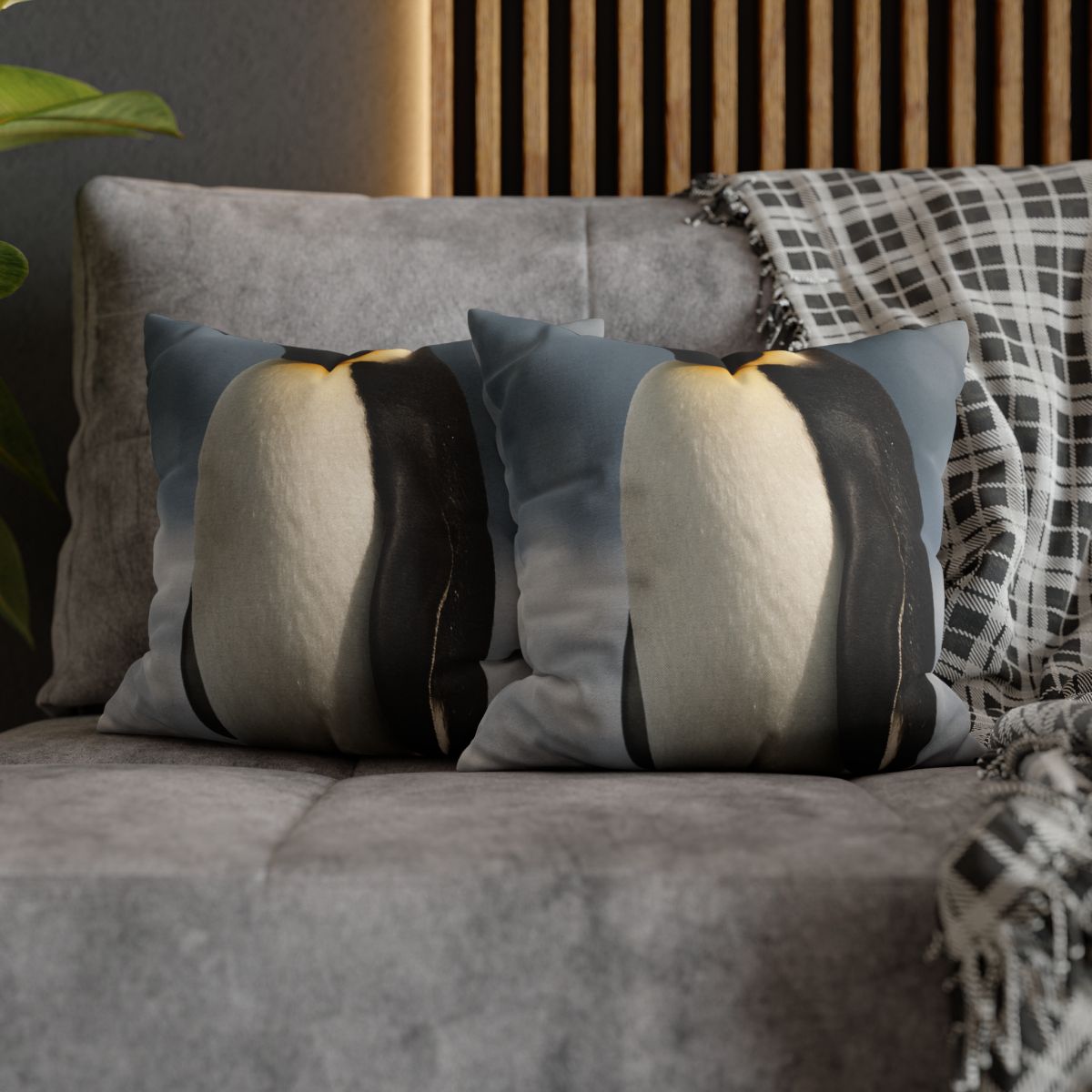 Aurora Drift Emperor Penguin stylish decorative pillowcases