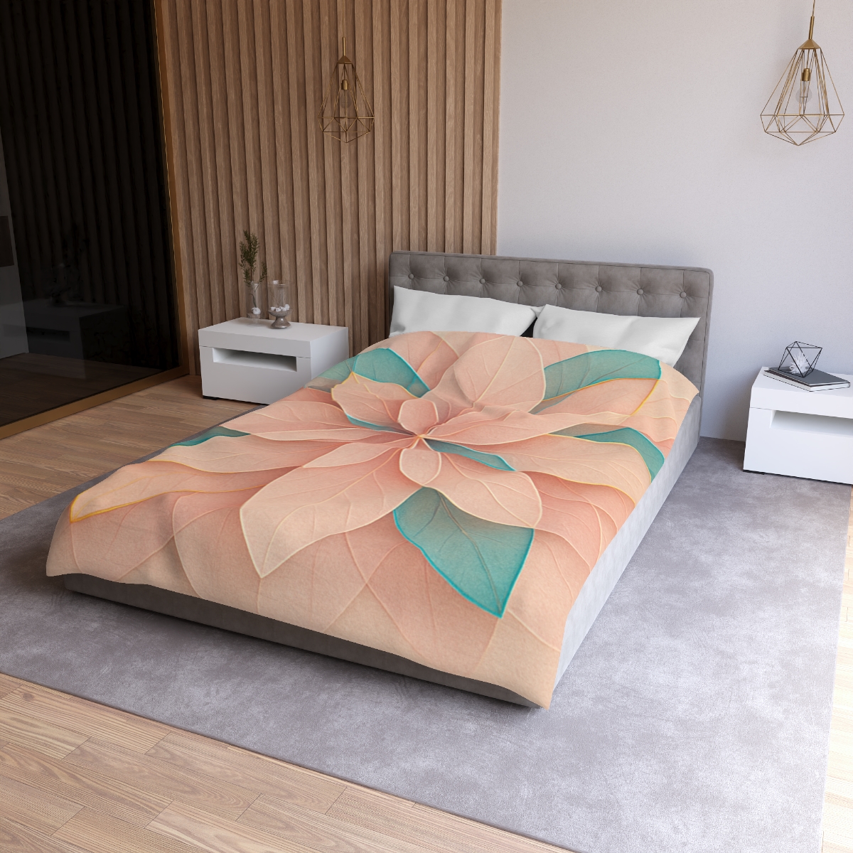 Petal Prism Overlap designer printed duvets