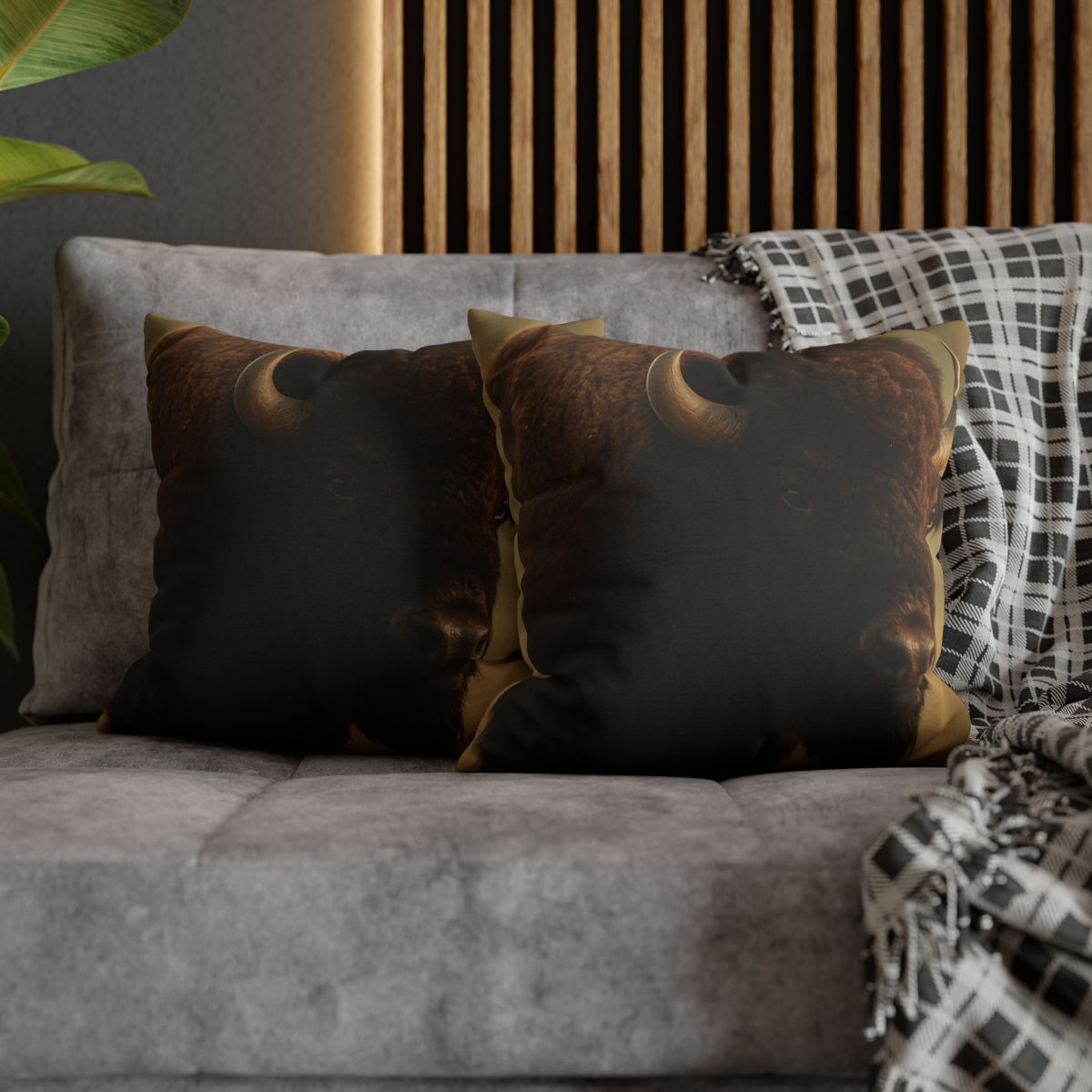 Thunder Stillness American Bison soft cotton pillow cases