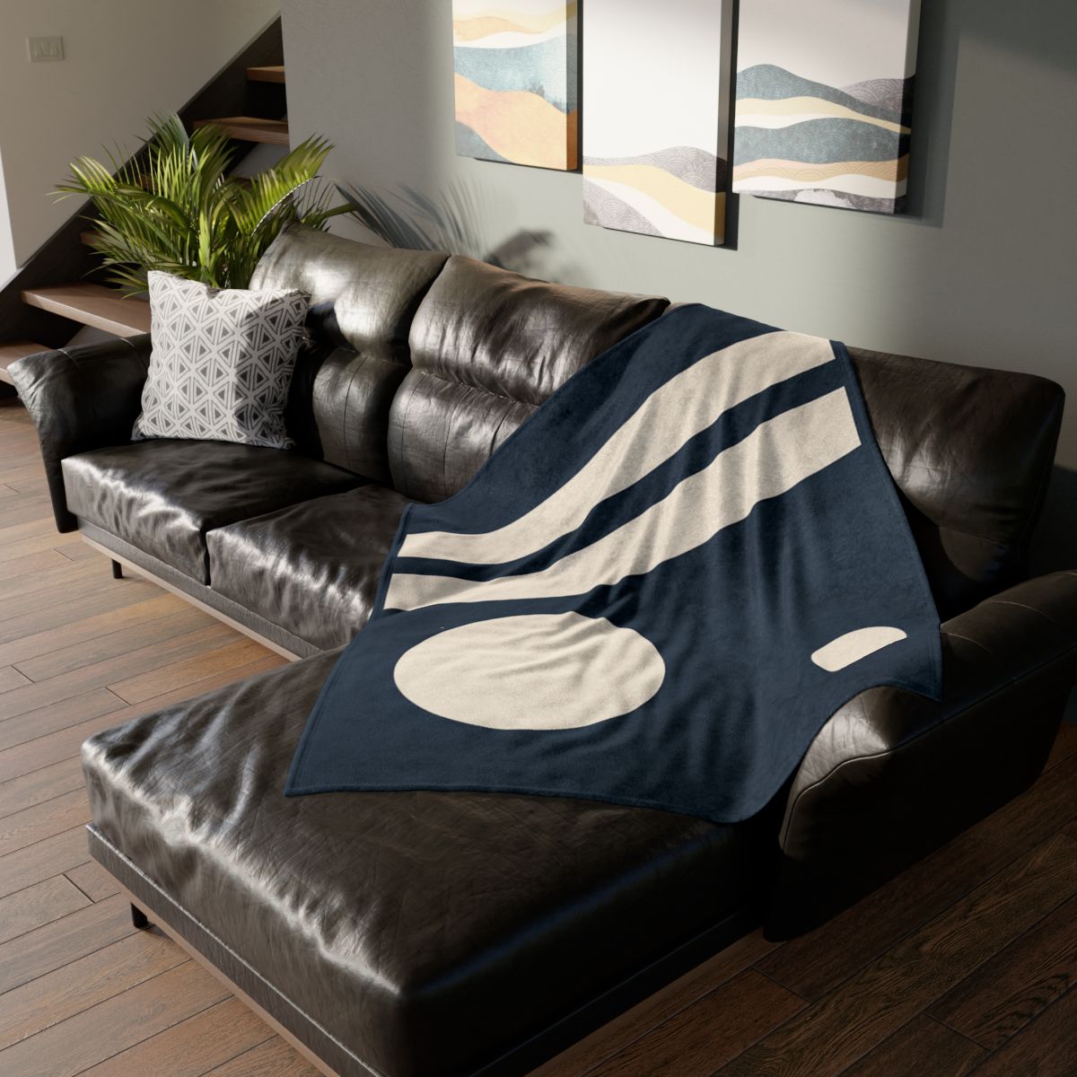 Periapsis Bars And Two Moons stylish throw blankets