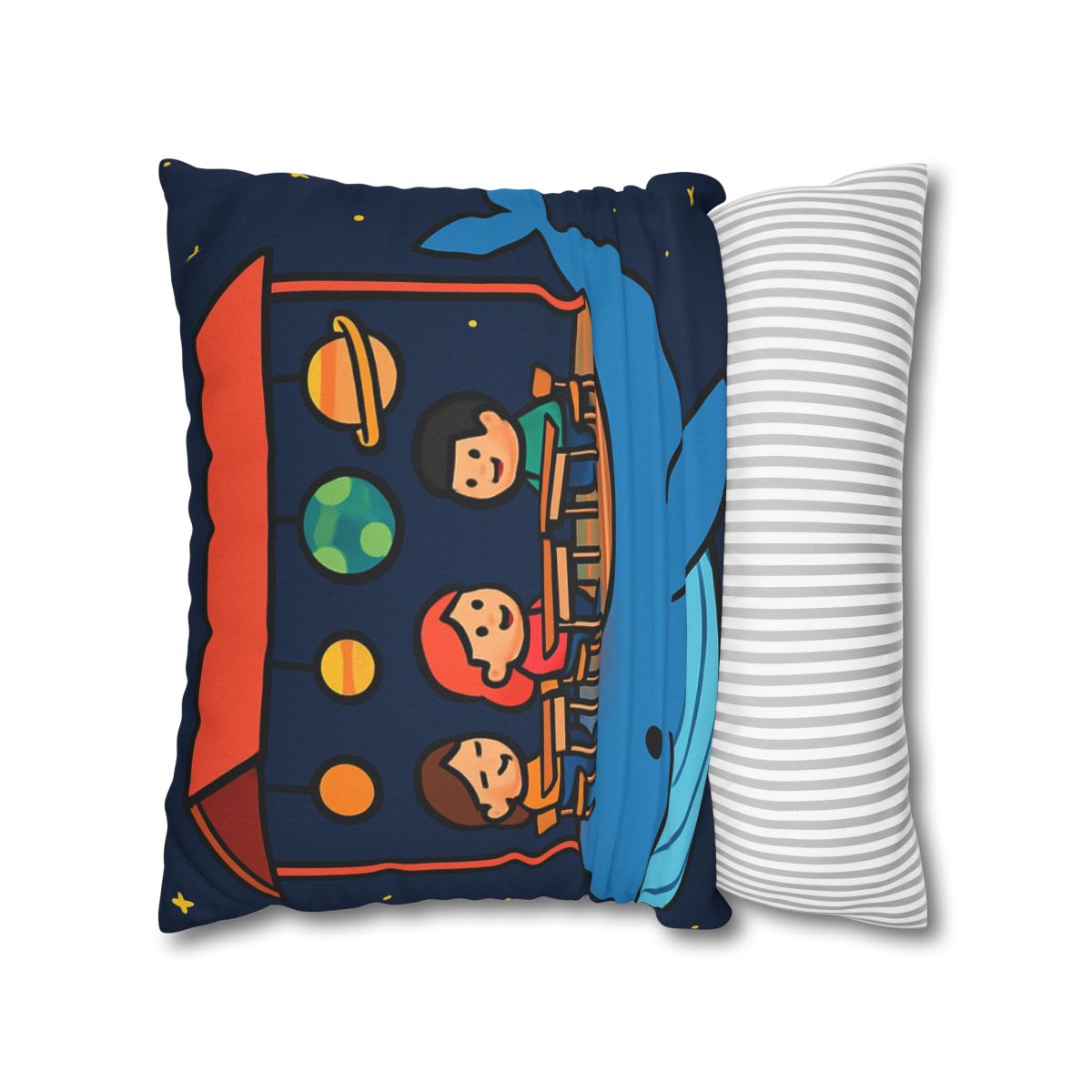 Cosmic Whale Classroom personalized pillow covers
