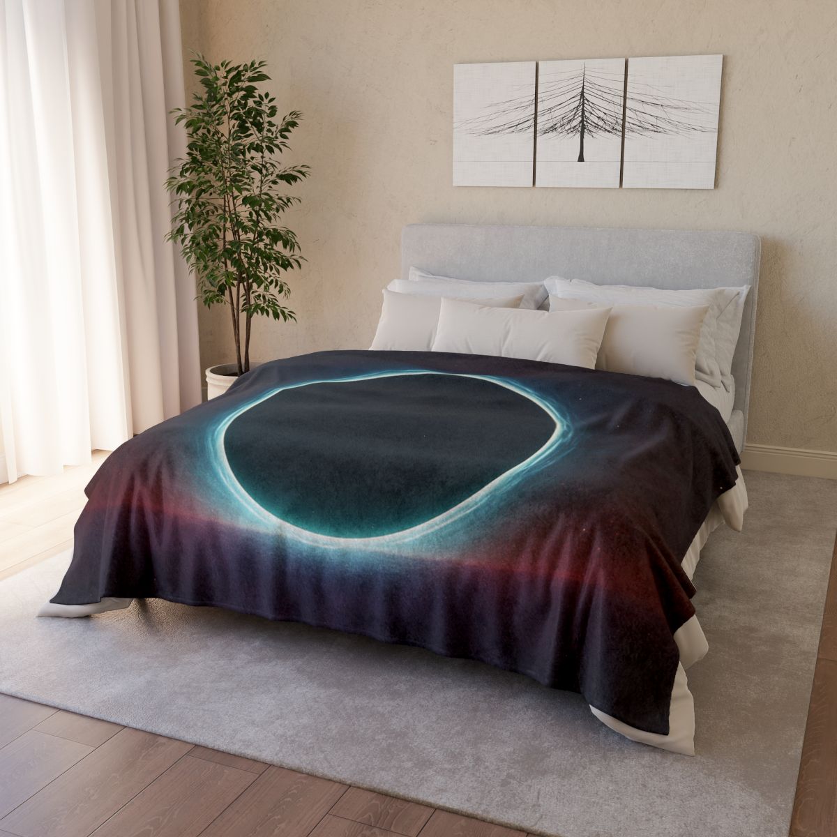 Black Horizon Silhouette stylish throw blankets