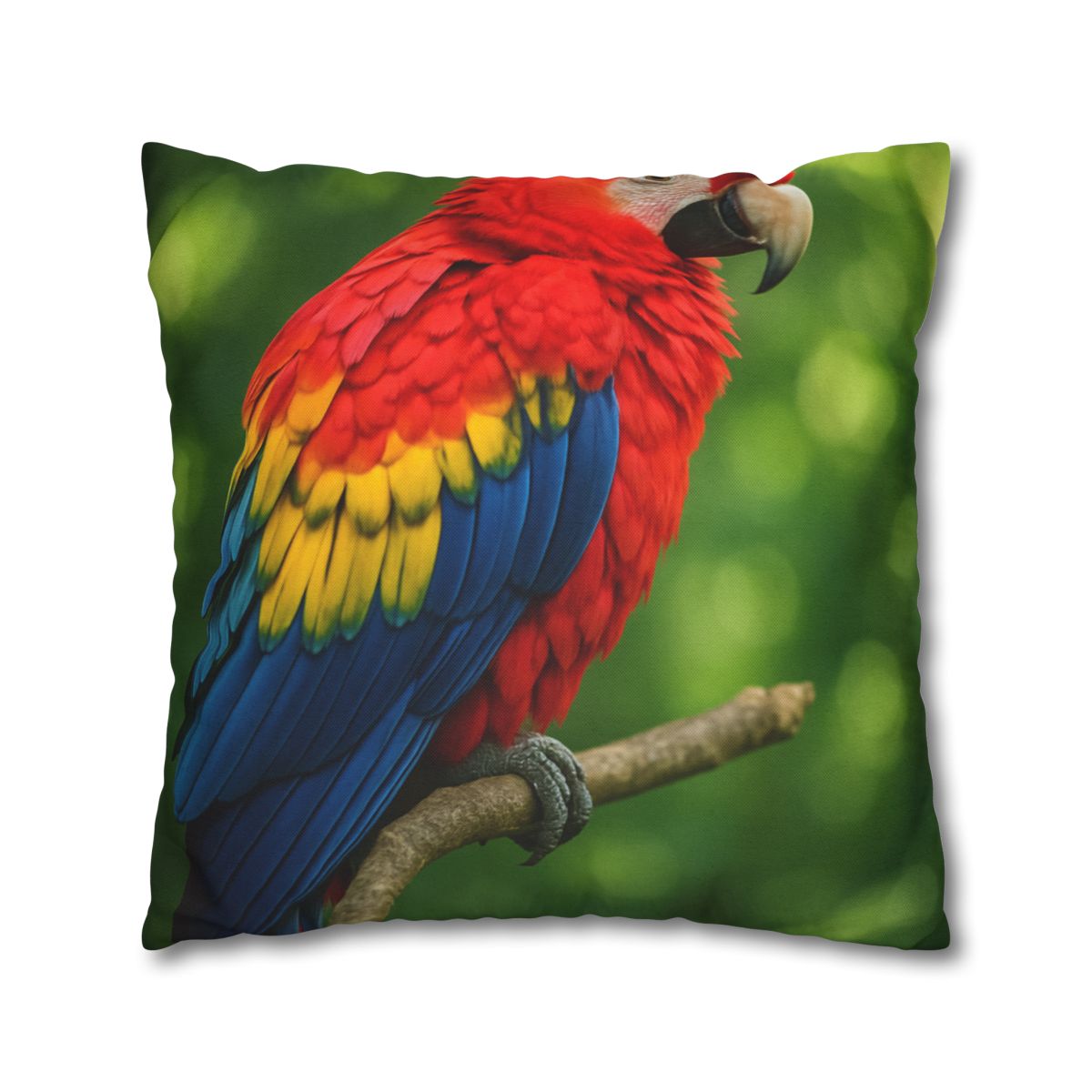 Color Storm Scarlet Macaw personalized pillow covers
