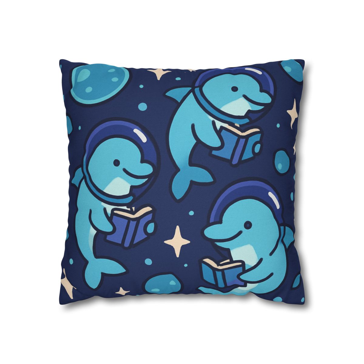 Space School Of Curious Dolphins comfortable bedding pillow covers