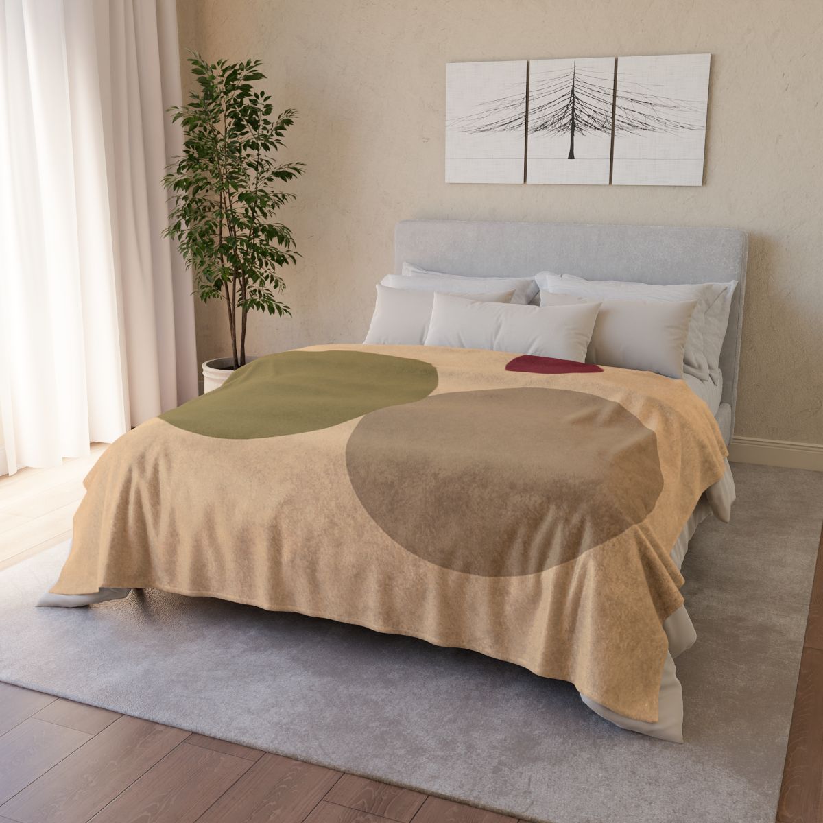 Three Circles With Shared Edge personalized cozy blankets