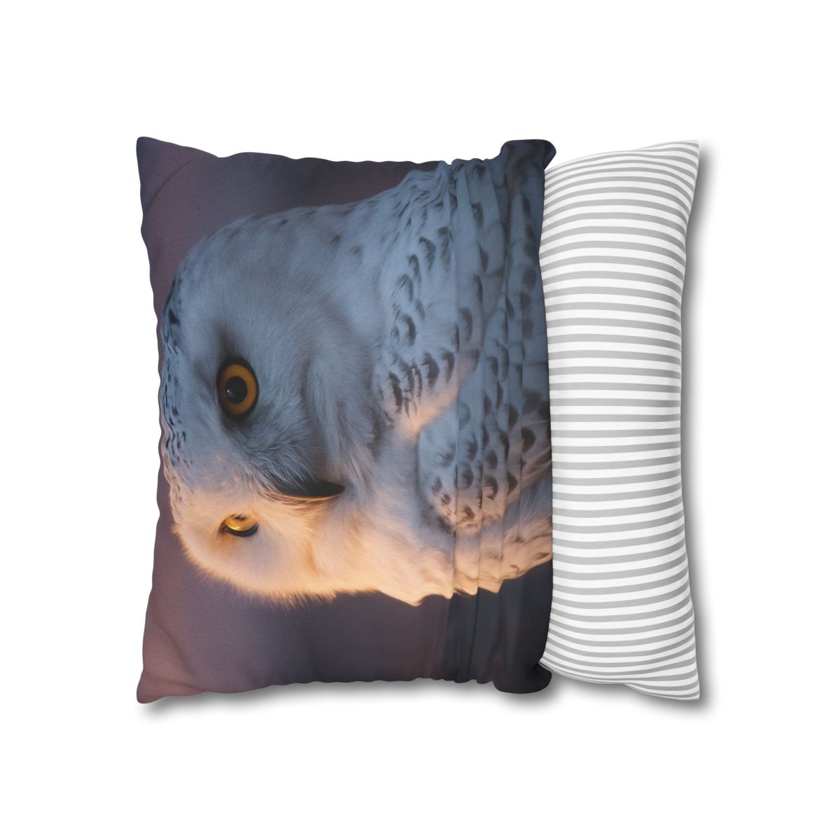 Twilight Watcher Snowy Owl trendy patterned pillow cases