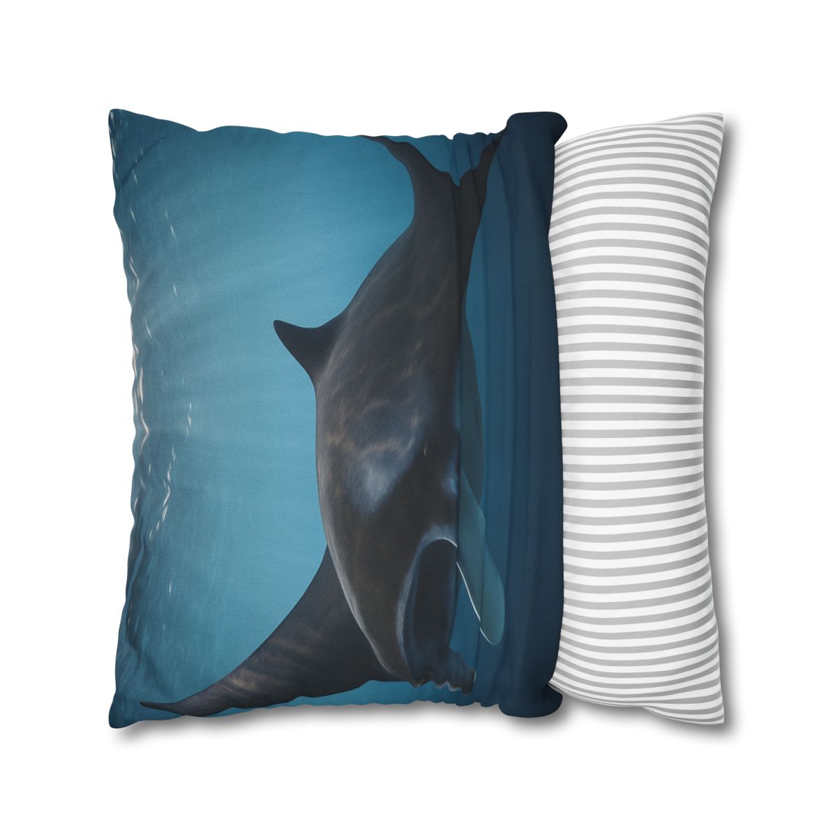 Sunlit Drift Manta Ray stylish decorative pillowcases