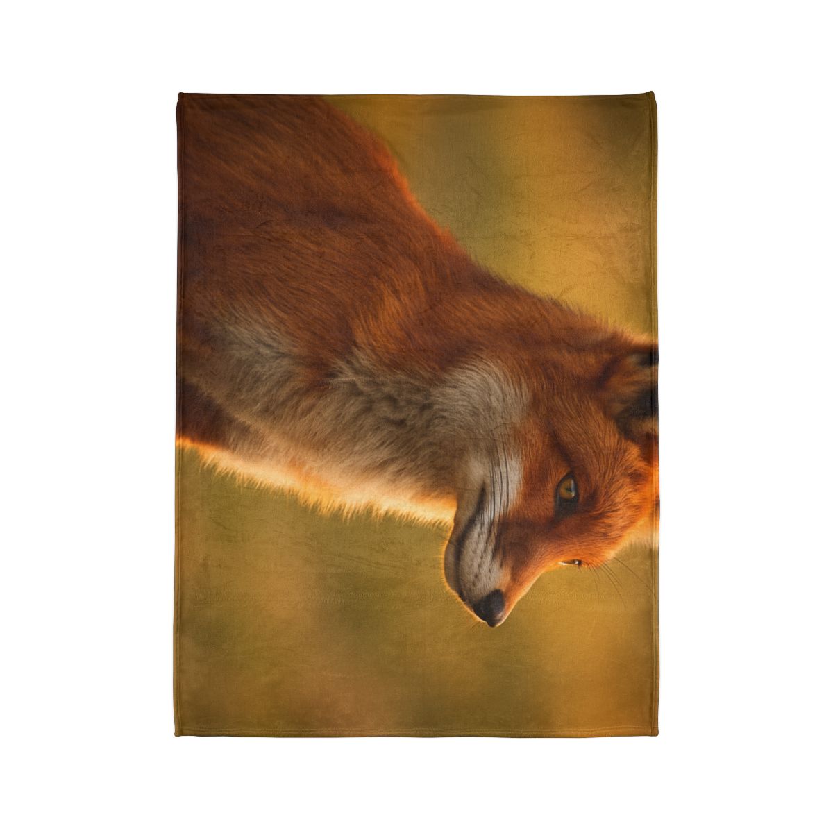 Crimson Whisper Red Fox personalized cozy blankets