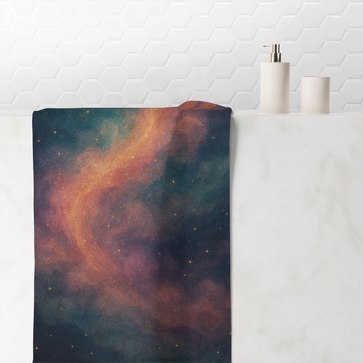 Spectral Dust Bloom Tapestry soft cotton towels