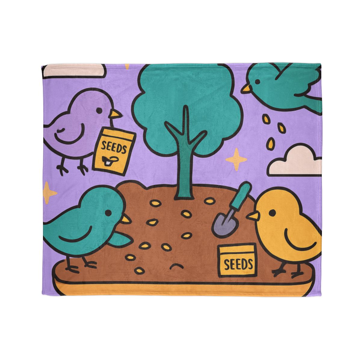Galaxy Garden Aviary soft fleece blankets