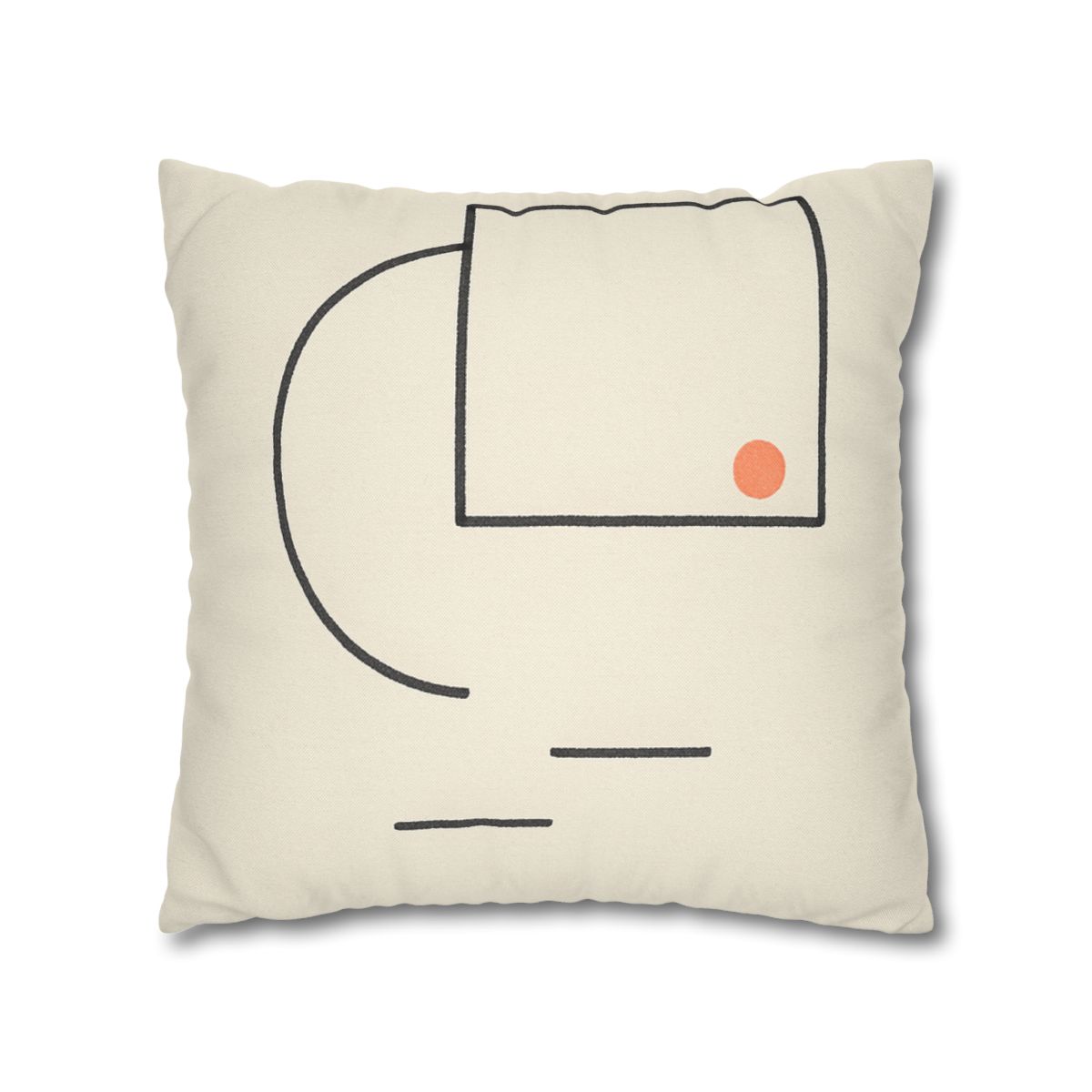 Offset Frame With Leaning Arc soft cotton pillow cases