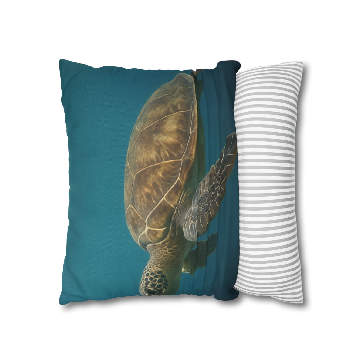 Emerald Drift Green Sea Turtle personalized pillow covers