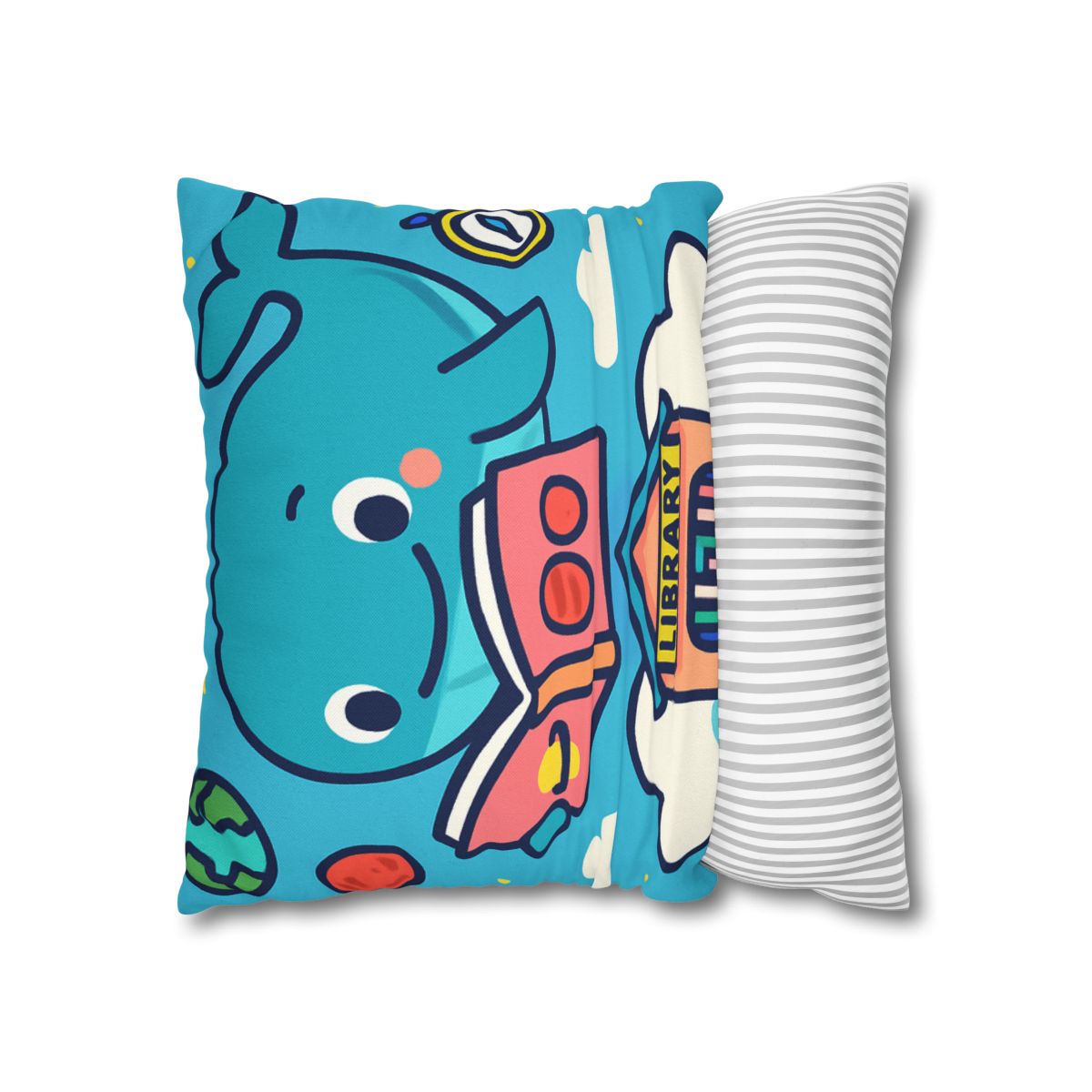 Nebula Library Sky Whale Reading Time soft cotton pillow cases