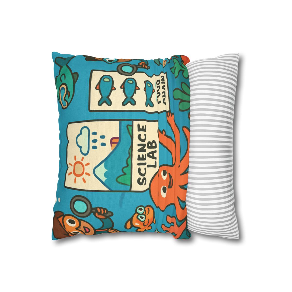 Underwater Science Lab Reef custom pillow cases